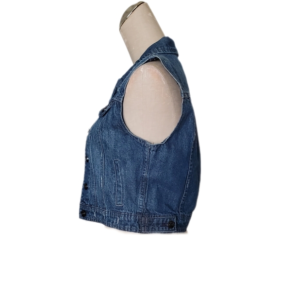 Fiore Women's Sleeveless Jean Jacket Sz M - Picture 2 of 6